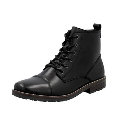 Abbildung von Rieker Schnürstiefelette, Herren, Größe: 40, Nero/schwarz Schuhe