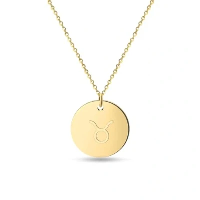 Abbildung von GD GOOD.designs Sternzeichen Kette Stier Gold 18 Karat Wasserfest I Vergoldete Halskette mit Horoskop Anhänger Zodiac Necklace aus Edelstahl für Damen