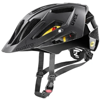 Abbildung von uvex Quatro cc MIPS sicherer MTB Helm für Damen und Herren Sysytem waschbare Innenausstattung Black matt 52 57 cm