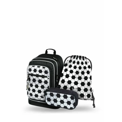 Abbildung von Baagl 3 PACK Set Ergonomische Schulranzen für Kinder, Größe: One Size, Schwarz