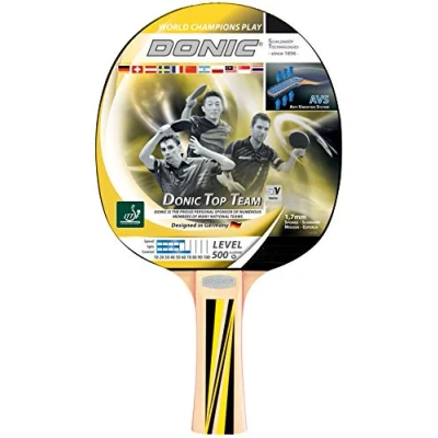 Abbildung von Donic Schildkröt Tischtennisschläger Top Team 500, AVS Griff, 1,7 mm Schwamm, 1 Stern ITTF Belag, 725051