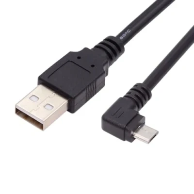 Abbildung von chenyang USB auf Micro Kabel, 2.0 Stecker 5 poliger 90 Grad rechtwinklig Lade Datenübertragungs Verlängerungskabel 1.5M