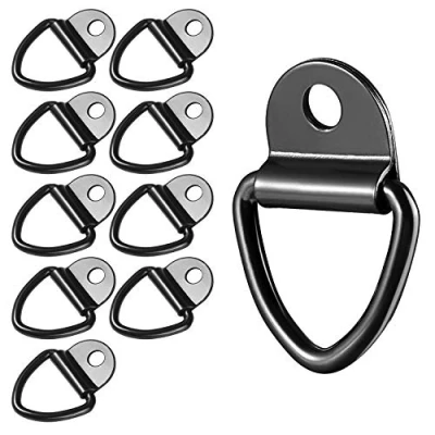 Abbildung von Zurröse V Aufbauring Ring, Haken Zurring Zurrmulden Gurthalter, 450 kg Klappbar Ringe Schwerlast Aufbauzurrösen Zurrringe für Anhänger LKW PKW Trucks Boots Kajak Anhängern (10 Pack)