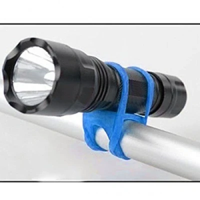 Abbildung von System S Silikonband Fahrrad Licht Halterung Befestigung Taschenlampen Halter