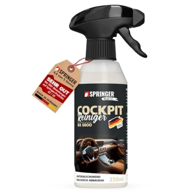 Abbildung von SPRINGER RX5600 Cockpit Reiniger 250 ml Made in Germany Versiegelt &amp; schützt Innenraumreiniger antistatisch staubabweisend Auto Kunststoff schadstofffrei