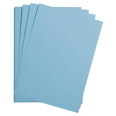Abbildung von Clairefontaine 975271C Packung mit 25 Bastelkartons Maya, 185g, DIN A4, 21 x 29,7cm, 1 Pack, himmelblau