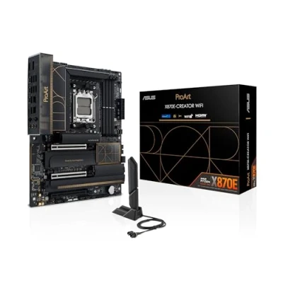Abbildung von ASUS PROART X870E Creator WiFi Mainboard Sockel AM5 (AMD, X870E, ATX, DDR5, PCIe 5.0, 4X M.2, 10Gb &amp; 2.5Gb Ethernet, 7, Dual USB4, HDMI 2.1)