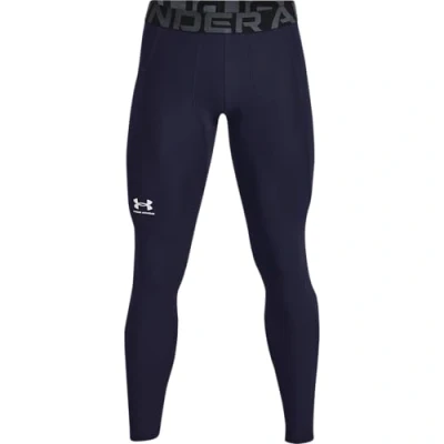 Abbildung von Under Armour Herren UA HG Leggings, lange Sportleggings, atmungsaktive enganliegende Laufhose, Midnight Navy (410)/White, XS