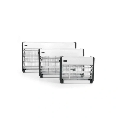 Abbildung von HENDI Insektenvernichter mit 2x UV A Lampen 64 x 9 36 cm 2000 V 40 W Aluminium, Mückenfalle