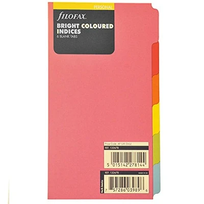 Abbildung von Filofax Bright Personal 6 leere Register