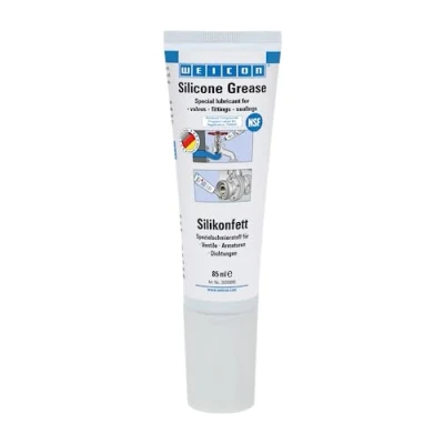 Abbildung von WEICON 26350085 Silikonfett 85 g haftstark Schmierstoff für Ventile, Armaturen, Dichtung