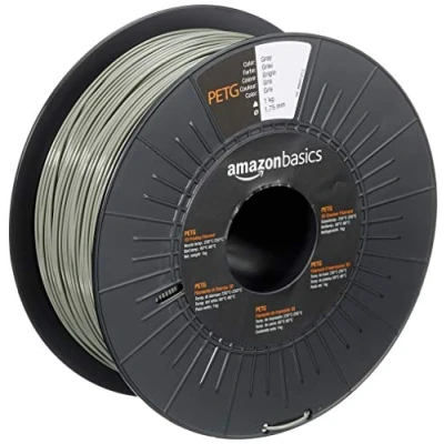 Abbildung von Amazon Basics 3D Drucker Filament aus PETG Kunststoff, 1.75 mm, Grau, 1 kg Spule