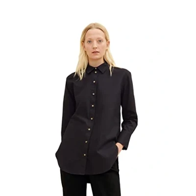 Abbildung von TOM Tailor Hemdbluse, Damen, Größe: 34, Deep black