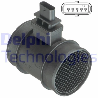 Abbildung von DELPHI AF10393 12B1 Luftmassenmesser OPEL: Corsa D Hatchback, Zafira B, Astra H GTC