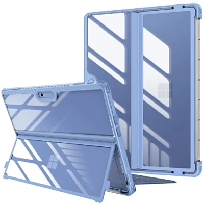 Abbildung von Fintie Hülle für Microsoft Surface Pro 11 / 10 (2024) 9 5G (2022) 13 Zoll, Stoßfeste Robuste Hartschalen Schutzhülle mit Original Ständer, Type Cover Kompatibel, Blau
