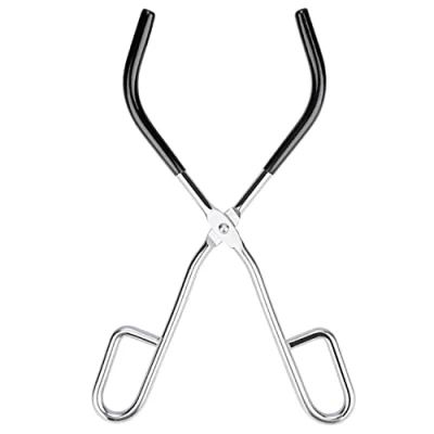 Abbildung von stonylab Becherzange, Labor Beaker Tongs Clamp Laborzange Becherklemme im Scheren Stil mit Kunststoffbeschichteten Backen, 25,5 cm Länge
