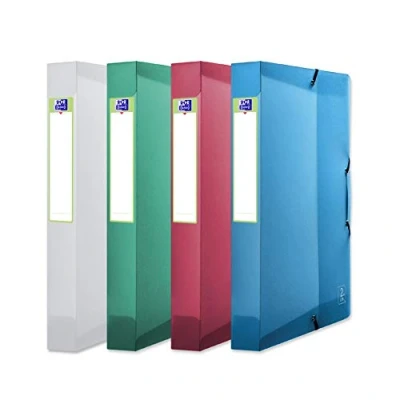 Abbildung von Oxford Kunststoff Sammelbox 2nd Life, 4er Pack, DIN A4, vier Farben
