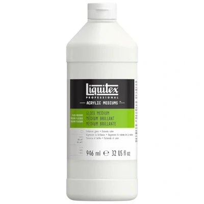 Abbildung von Liquitex 5032 Professional glanz Gel Medium und Firnis für Acrylfarben, erhöht den von Acrylfarben verbessert Farbfilm &amp; Farbtiefe 946ml Flasche, Transparent