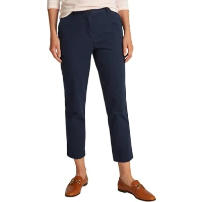 Abbildung von Tommy Hilfiger Damen Chino Hose Stretch Slim Knöchelfrei, Blau (Dark Night Navy), 38
