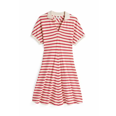 Abbildung von Tommy Hilfiger OPEN Dress Freizeitkleid, Damen, Größe: XS, Calico primary red m stp