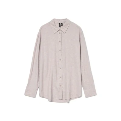 Abbildung von Vero Moda Hemdbluse »VMLINN LINEN LS SHIRT WVN NOOS«, hochwertige Qaulität mit Leinen
