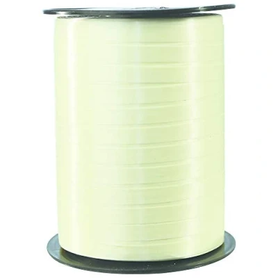 Abbildung von Clairefontaine 601702C Spule Geschenkband glatt (500 m x 7 mm, ideal für Bastelprojekte und Geschenke) 1 Stück elfenbein