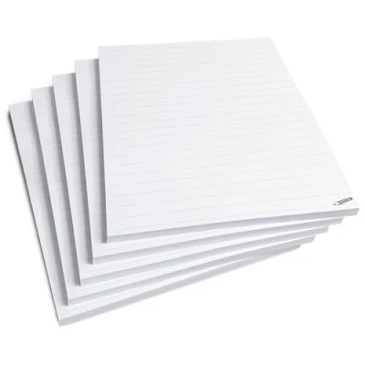 Abbildung von iulias Freude schenken! Notizblock A5 liniert I Spar Set 5 Blöcke DIN A 50 Blatt je Block abreißbar 80g/m² Papier weiß Schreibblock, Notizen, Gedanken, Schule