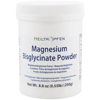 Abbildung von Magnesiumglycinat Pulver als Magnesium bisglycinat 0,55 lb 250 g wasserlösliches Kristallpulver Heiltropfen®