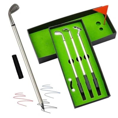 Abbildung von Crestgolf 3 teiliges Stifteset im Golfspiel Design, Geschenkset für Golfclubs