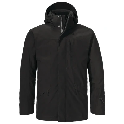 Abbildung von Schöffel Doppel Urban Style Borkol Regenjacke / wasserabweisende Jacke 9990 schwarz, Herren, Größe: 54, schwarz