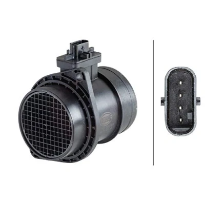 Abbildung von HELLA 8ET 358 095 291 Luftmassenmesser mit Dichtung SKODA: Fabia 2, Roomster, VOLKSWAGEN: Polo V Hatchback