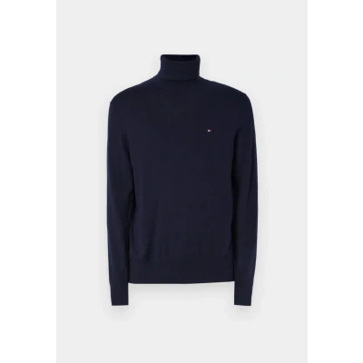 Abbildung von Tommy Hilfiger PIMA ROLL NECK Strickpullover, Herren, Größe: Small, Desert sky