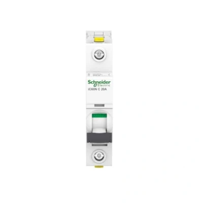 Abbildung von Schneider Electric Leitungschutzschalter ACTI9 IC60N 1P 20A C, A9F04120 Ampere C