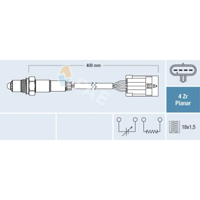 Abbildung von FAE 77700 Lambdasonde CHEVROLET: Kalos Hatchback