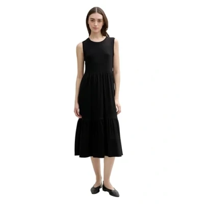 Abbildung von TOM Tailor Denim MIDI Dress Jerseykleid, Damen, Größe: XS, Deep black