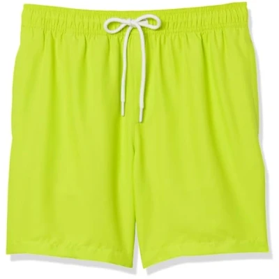 Abbildung von Amazon Essentials Herren Badehose, Schnell Trocknend, 18 cm Auslauffarben, Lindgrün, XS