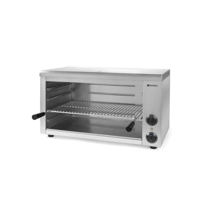 Abbildung von HENDI Salamander 80 x 47 46 cm Grill stufenloses Thermostat + 300C Höhenverstellbar, Gastro Edelstahl Ofen
