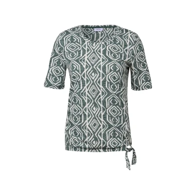 Abbildung von Cecil IN Ausbrenneroptik Tshirt print, Damen, Größe: Medium, Grün