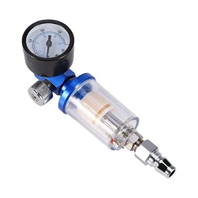 Abbildung von DEWIN Druckluftpistole, Pneumatische Spritzpistole Druckluftregler Manometer + Inline Öl Wasserfilter Abscheider