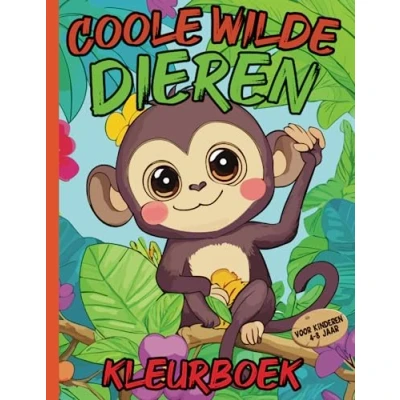 Abbildung von Coole wilde dieren Kleurboek voor kinderen 4 8 Jaar: Stoere, grappige en in groot formaat om te kleuren van jaar meisjes jongens