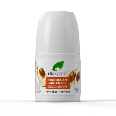 Abbildung von Dr. Organic Marokkanisches Arganöl Deodorant, Aluminiumfrei, Für Männer und Frauen, Natürlich, Vegan, Tierversuchsfrei, Paraben &amp; SLS frei, Recycelt Recyclebar, Zertifiziert Bio, 50ml