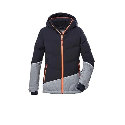 Abbildung von killtec Mädchen Skijacke/Steppjacke mit Kapuze und Schneefang KSW 178 GRLS SKI QLTD JCKT, schwarz blau, 140, 39900 000
