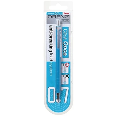 Abbildung von Pentel ORENZ PP507 Druckbleistift mit Anti Minenbruch Technologie, 0.7 mm, Härtegrad B, hellblau (1 Stück)