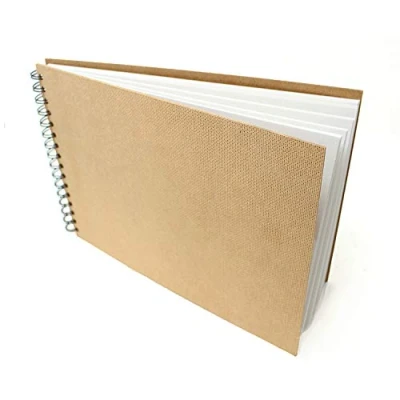 Abbildung von Artway Enviro Spiralgebundenes A4 Skizzenbuch Querformat 70 Seiten/35 Blätter aus 170 gsm Recycling Papier 100 % Recycelt Skizzenbuch, Weiß