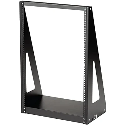 Abbildung von StarTech.com 2 Post Server Rack Open Audio Video Laborgestell Offener Serverschrank Computer Freistehendes Verteilerrahmen (2POSTRACK16)