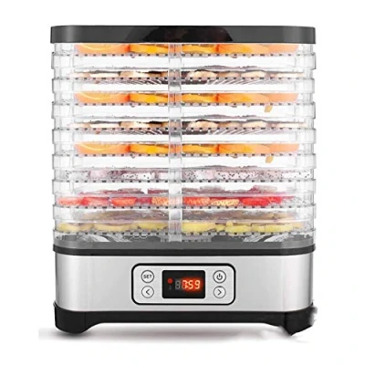 Abbildung von Meykey Deshidratador de Alimentos 8 Pisos Bandejas, Frutas y Verduras 400W con Temporizador 72H Temperatura ajustable,Pantalla LCD,sin BPA, Weiß