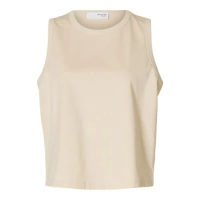 Abbildung von Selected Femme Slfessential BOXY TANK Top, Damen, Größe: 44, Birch