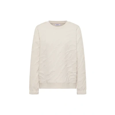 Abbildung von Cecil Structured Pattern Sweatshirt, Damen, Größe: Large, Beige