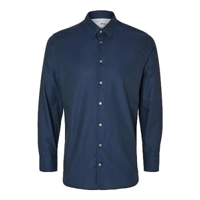 Abbildung von SELETED HOMME Herren SLHSLIMSOHO Detail Shirt LS NOOS Hemd, Navy Blazer, M
