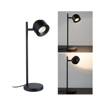 Abbildung von Paulmann 79777 LED Tischleuchte Puric Pane 3 Step Dim incl. 1x5,5 Watt dimmbar Tischlampe Schwarz Metall, Kunststoff 2700 K